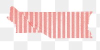 Washi tape png collage element, beige stripes on transparent background