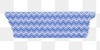 Zig-zag png washi tape sticker, pattern stationery on transparent background