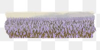 Lavender washi tape png sticker, flower aesthetic collage element