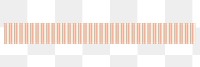 Line pattern png element, orange rectangle border on transparent background