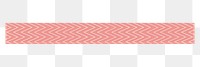 Pink zig-zag png border element, abstract pattern design on transparent background