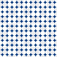 Blue circle png pattern, transparent background, geometric seamless