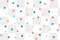 Polka dot png pattern, transparent background, colorful design