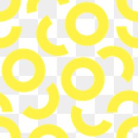 Yellow abstract png pattern, transparent background, geometric  design
