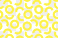 Yellow abstract png pattern, transparent background, geometric  design