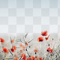 Flower border png, transparent background, spring vibes