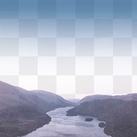 Mountains background png, aesthetic transparent design