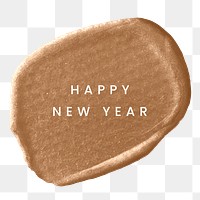 New year badge png, bronze sticker design