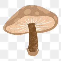 Vintage mushroom png clipart, cottage core earth tone