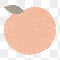 Pastel orange fruit png sticker, textured journal collage element