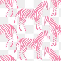 Zebra pattern png, transparent background, pink animal kidcore design