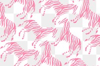 Zebra pattern png, transparent background, pink animal kidcore design