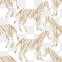 Brown zebra png pattern, transparent background, wild animal stamp