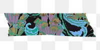 Exotic flower png washi tape sticker, art deco