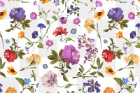 Vintage flower png pattern sticker, transparent background, remixed from original artworks by Pierre Joseph Redout&eacute;