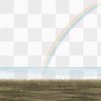 Cute rainbow png, simple glitter design, transparent background 