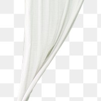 White curtain png clipart, simple illustration design, transparent background 