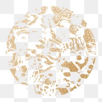 Gold grunge texture png clipart, glitter design on transparent background