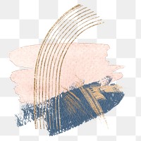 Pastel watercolor brush png clipart, cute collage element, transparent background