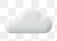 Cloud networking png clipart, 3D rendering graphic on transparent background