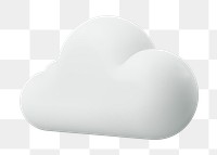 3D cloud png clipart, storage backup technology graphic