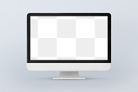 3D desktop screen png mockup, transparent design