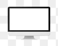 3D computer png clipart, white screen with design space