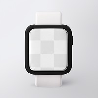 Smartwatch screen png mockup, 3D illustration