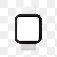 3D smartwatch png, digital device clipart on transparent background