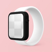 Smartwatch screen png mockup, 3D rendering