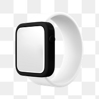 3D smartwatch png, digital device clipart on transparent background