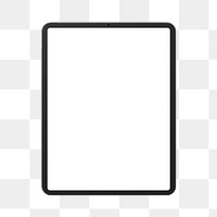 3D rendering png tablet, digital device on transparent background