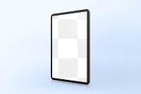 Tablet screen png mockup, 3D transparent digital device