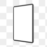 3D rendering png tablet, digital device on transparent background