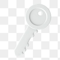 3D key png clipart, housing symbol on transparent background