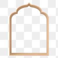 Aesthetic frame png 3D, Ramadan celebration on transparent background