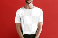 Men's t-shirt png mockup, transparent design