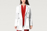 Women's coat png mockup, winter fashion in transparent design