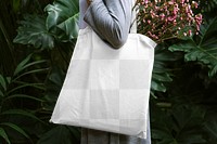 Tote bag png mockup, transparent design