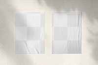 Poster png mockup, transparent paper