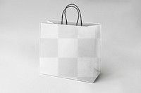 Shopping bag png mockup, paper reusable transparent design