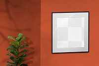 Photo frame png mockup, transparent exhibition showcase