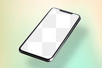 Phone screen png mockup, transparent digital device