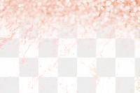 Glitter orange png sparkle border, transparent background