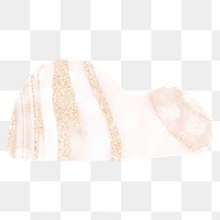 White marble png sticker, pastel shape, transparent background