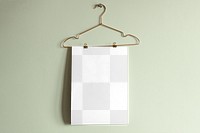 Poster png mockup, cloth hanger, transparent design