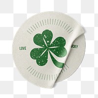 St. Patrick’s Day png sticker, round design, transparent background