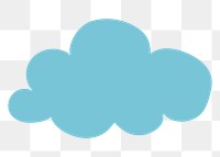 Png cloud sticker, cute collage element in transparent background