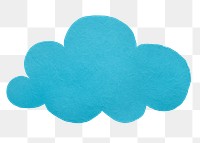 Png cloud sticker, cute collage element in transparent background