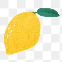 Yellow lemon png sticker in transparent background